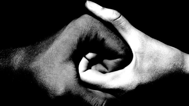 BLACK AND WHITE HANDS