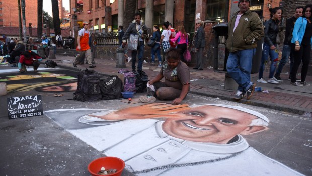 POPE FRANCIS,COLOMBIA,ART