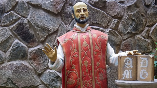ST IGNATIUS LOYOLA,STATUE,JESUIT,AMDG