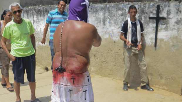 COLOMBIA-RELIGION-HOLY WEEK-GOOD FRIDAY-FLAGELLANTS