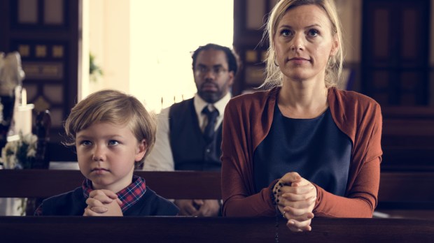 MOM,SON,PRAYING