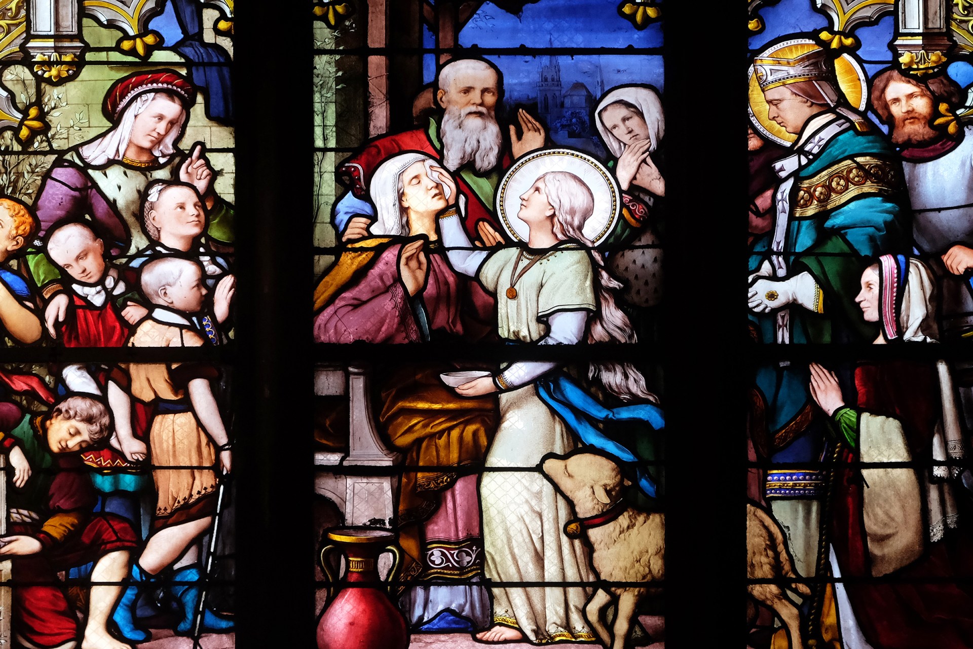SAINT GENEVIEVE,STAINED GLASS