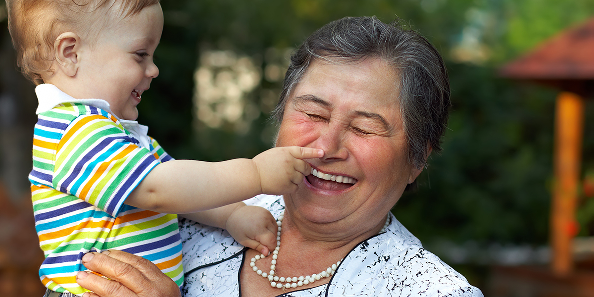 GRANDMOTHER,LAUGHING