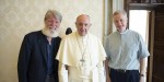 POPE FRANCIS FATHER TOMAŽ MAVRIČ CM AND FATHER PEDRO PABLO OPEKA CM