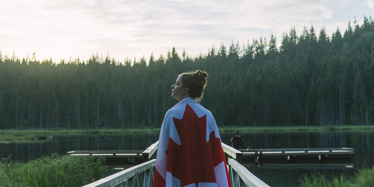 GIRL CANADA FLAG