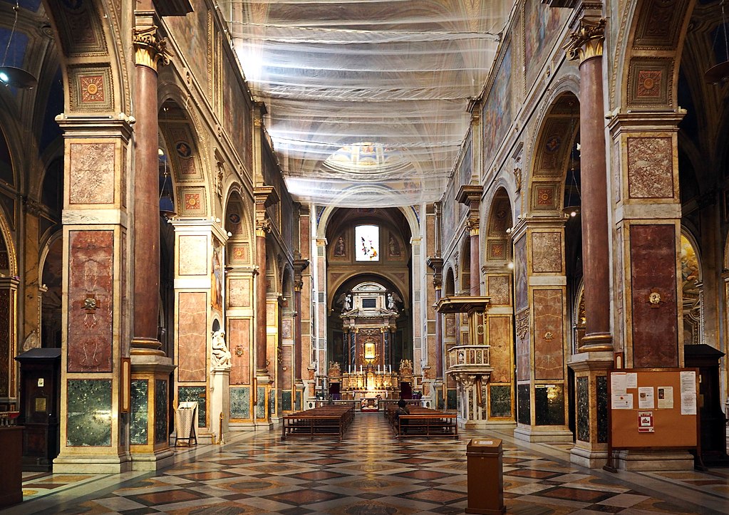 Interno de la iglesia de san Agustín en Campo Marzio