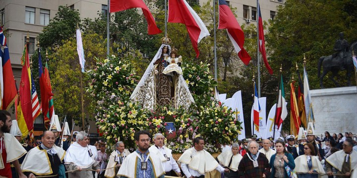 Voto Nacional O'higgins. Virgen Del Carmen Sellos De Chile 