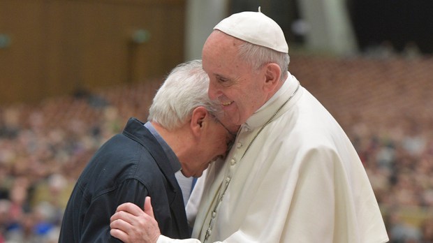 POPE FRANCIS GREETS DON VINICIO ALBANESI