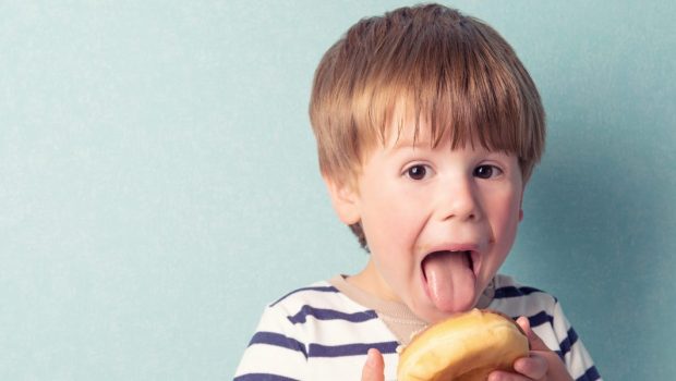 EATING DOUGHNUT