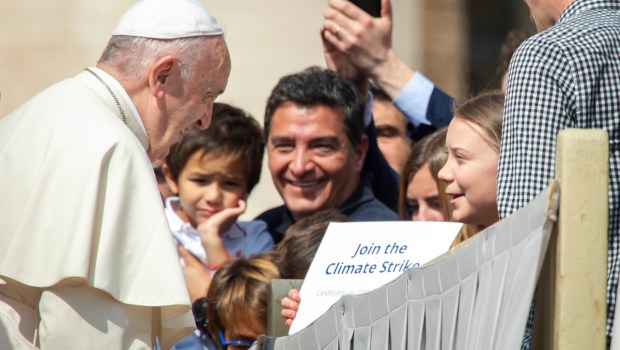 POPE MEETS GRETA THUNBERG