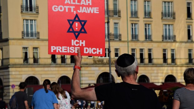 MAN WEARING YARMULKE IN GERMANY