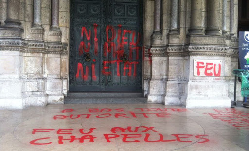 vandalised church