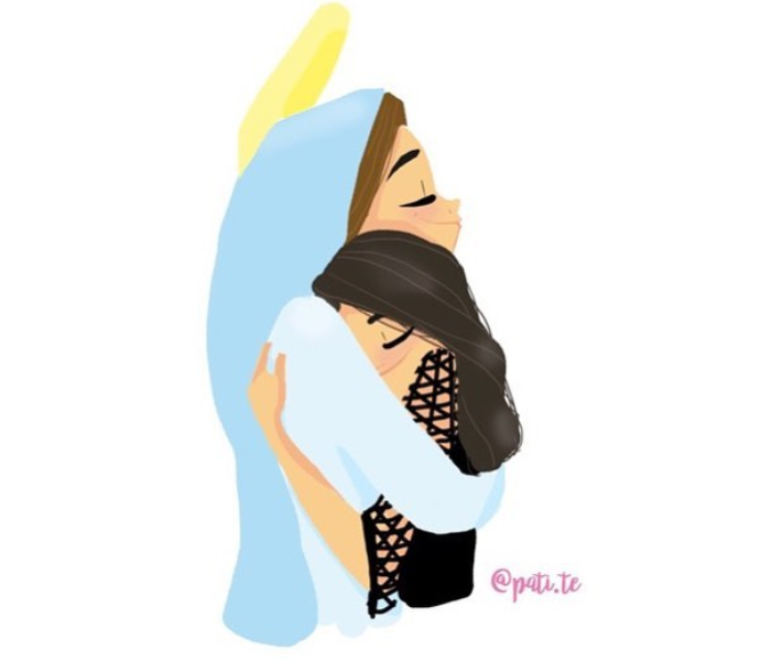 Una joven ilustradora emociona en las redes con sus dibujos de la Virgen Una joven ilustradora emociona en las redes con sus dibujos de la Virgen