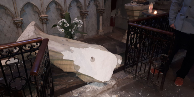 Virgin Mary vandalised