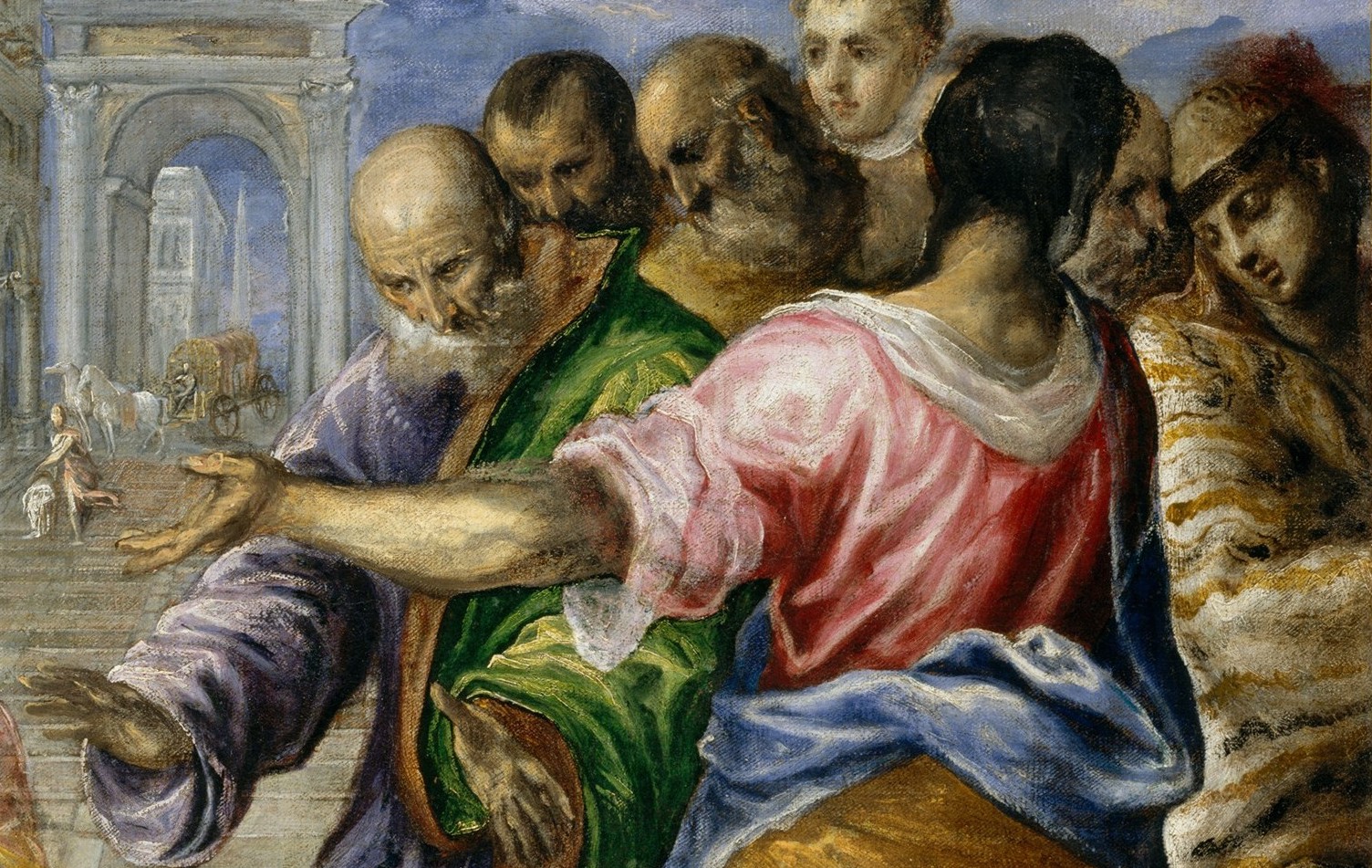 Detalle de La curación del ciego de El Greco (año 1567, The Metropolitan Museum of Art, Nueva York)