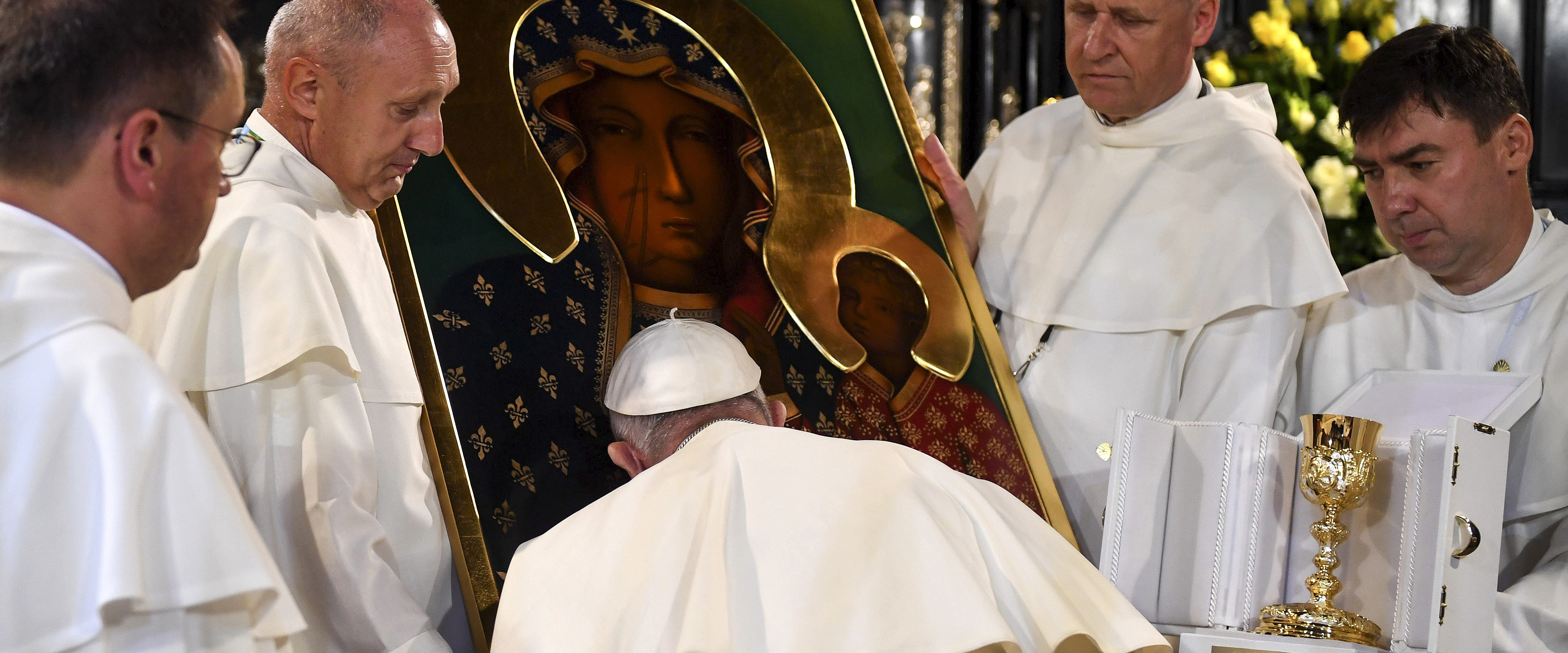 Pope Francis in The Chapel of the Blessed Virgin Mary