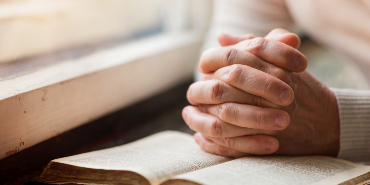 Old person, pray, Bible