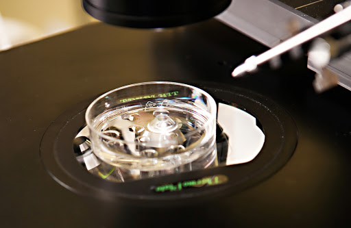 High tech lab equipment used in the in vitro fertilization process – it