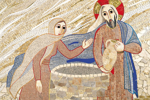 Jesus and the Samaritan woman at the well &#8211; Rupnik