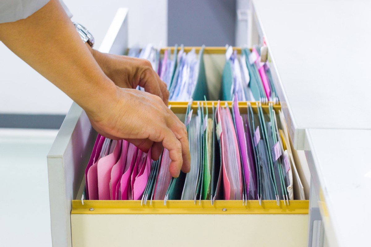 DRAWER WITH DOCUMENTS