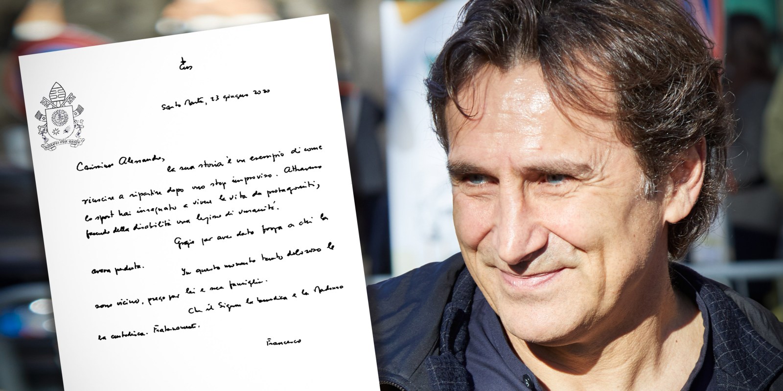 El gesto de cariño del papa Francisco para Alex Zanardi
