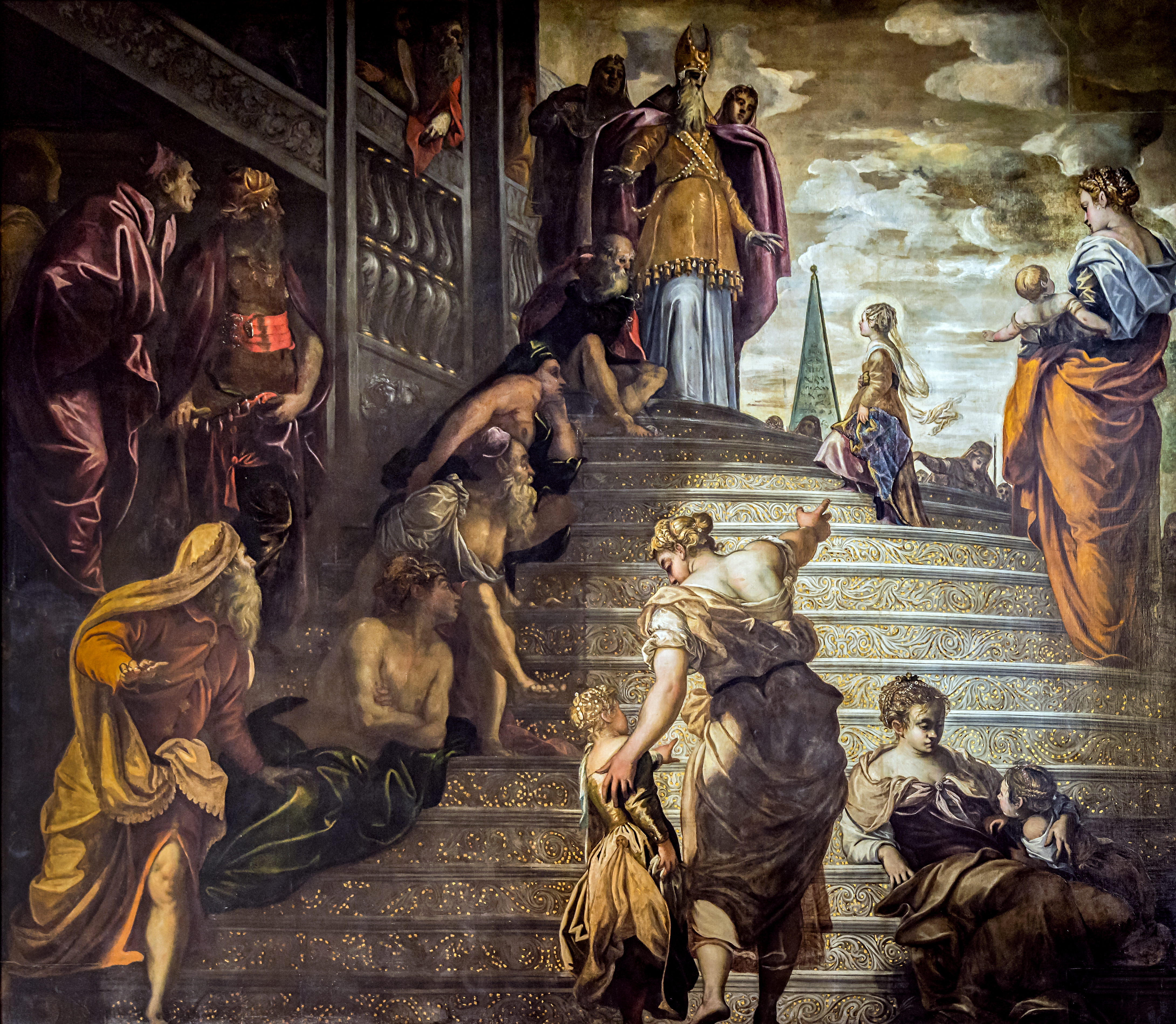 Presentation_at_the_temple_of_the_Virgin_(1552-1553)_by_Tintoretto