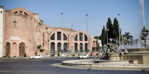 La basílica, dedicada a los ángeles, construida por Miguel Ángel