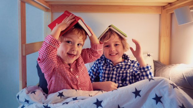 Kids, Brothers, Books, Bed, Bedtime
