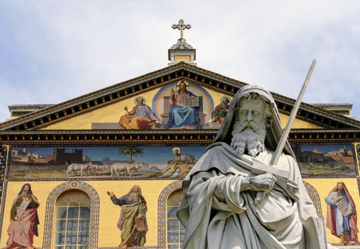 La basílica donde se encuentra los restos de san Pablo en Roma