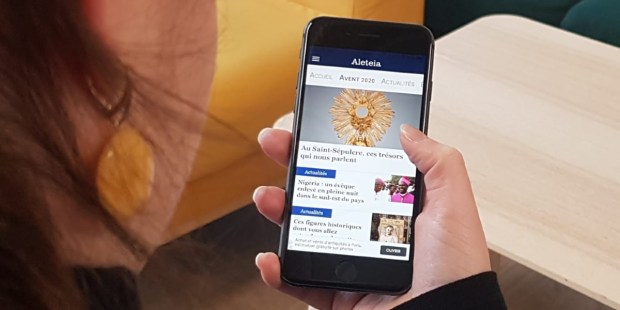 Aleteia sur téléphone portable