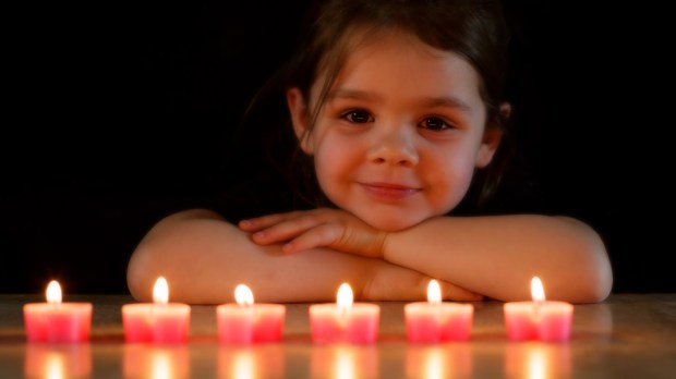 CHILD, GIRL, CANDLES