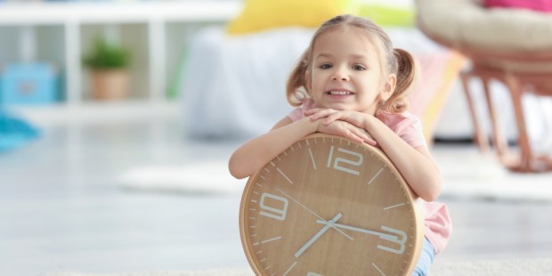 clock, time, children,