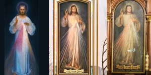 Los tres cuadros del Jesús de la Divina Misericordia