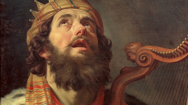 king David playing harp