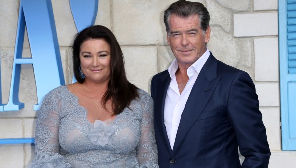 London, United Kingdom- July 16, 2018: Keely Shaye Smith and Pierce Brosnan attend the UK Premiere of "Mamma Mia! Here We Go Again" at Eventim Apollo in London, UK.