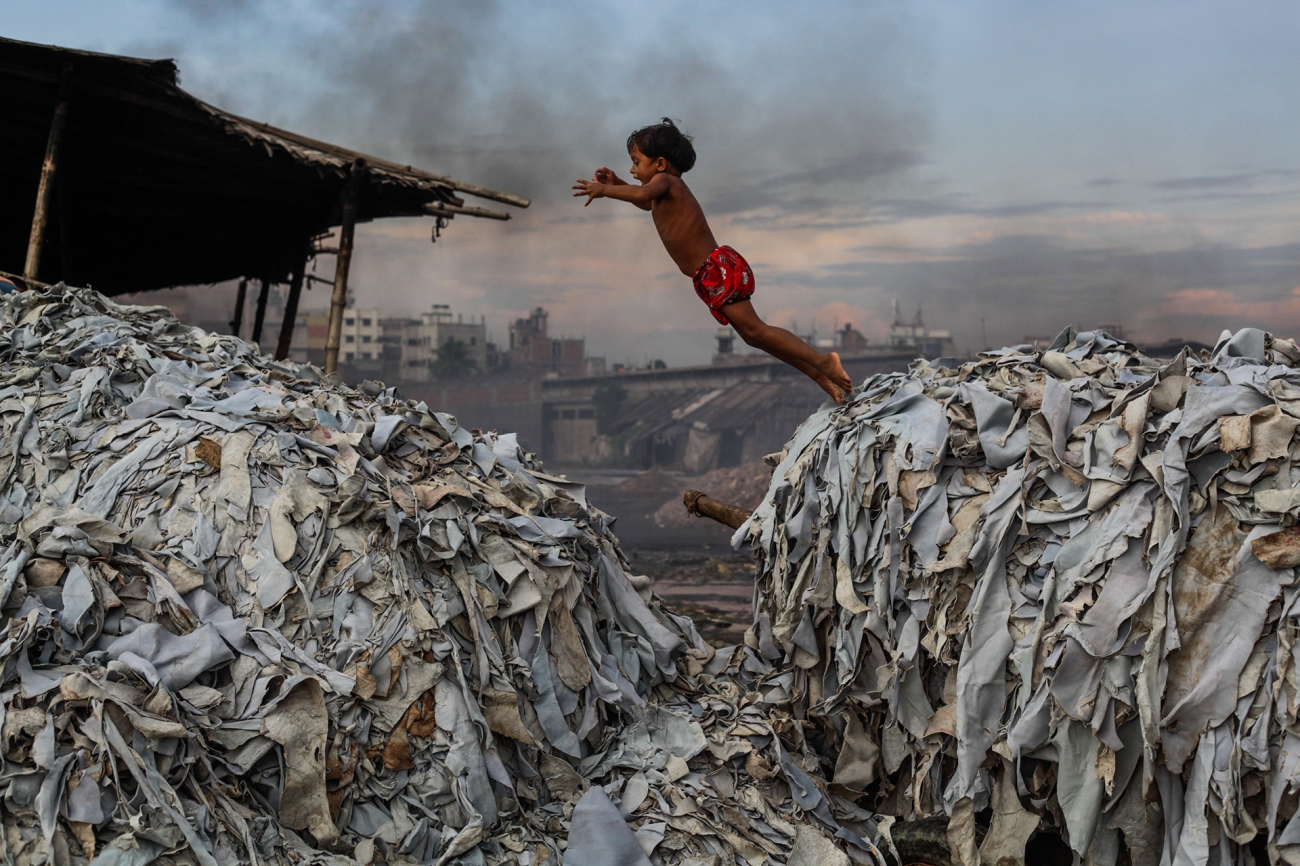 Child Plays in a Tannery