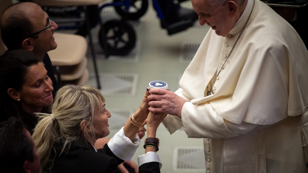 Pope Francis - blesses - faithful