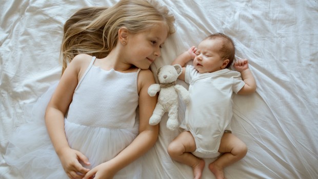 Big sister and little brother