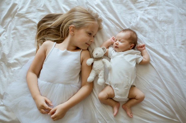 Big sister and little brother