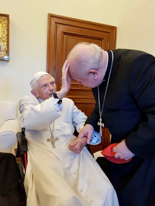 Pope-Emeritus-Benedette-XVI-and-Cardinal-Stanislaw-Dziwisz-archbishop-emeritus-of-Krakow