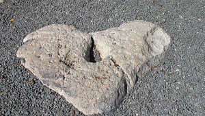 Piedra en forma de corazón
