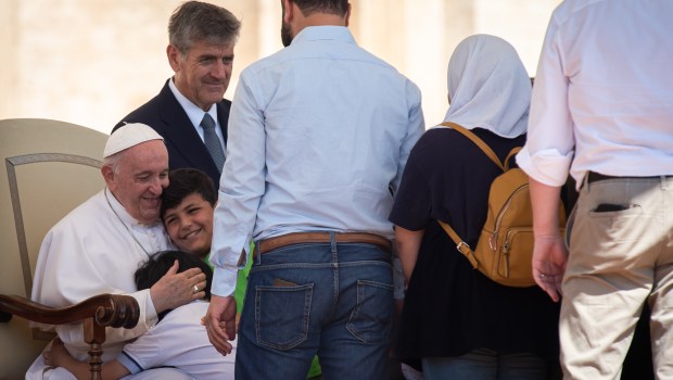 Pope Francis during his weekly general audience in St. Peter's square at the Vatican