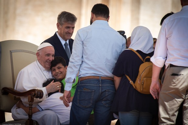 Pope Francis during his weekly general audience in St. Peter's square at the Vatican