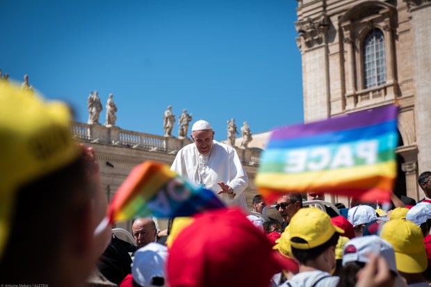 Pope Francis during his weekly general audience in St. Peter's square at the Vatican