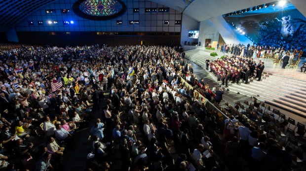 Pope Francis attends the Festival of Families - 10th World Meeting of Families - Paul VI Hall