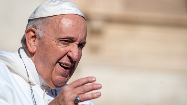 Pope Francis during his weekly general audience in saint peter's square - June 15 2022