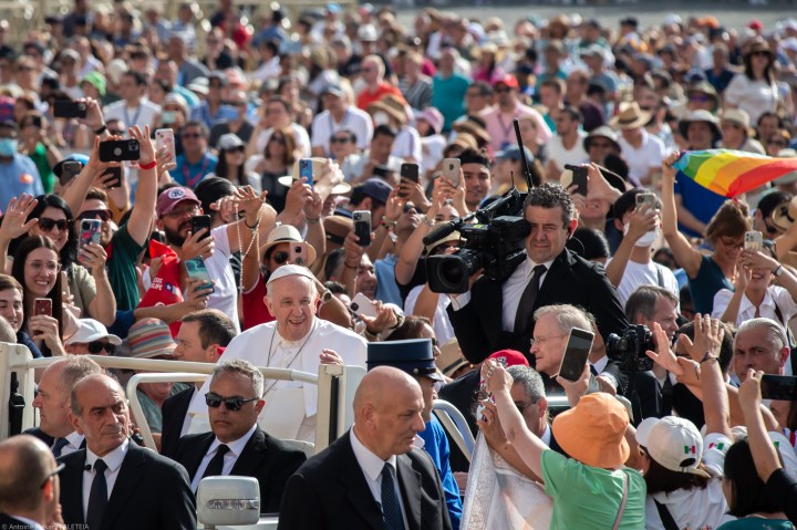 Pope Francis during his weekly general audience in saint peter's square - June 22 2022