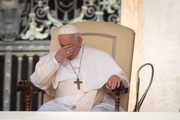 Pope Francis during his weekly general audience in saint peter's square - June 22 2022