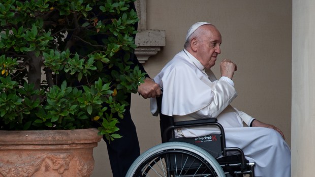 POPE FRANCIS DURING MEETING WITH THE CHILDREN'S COURTYARD