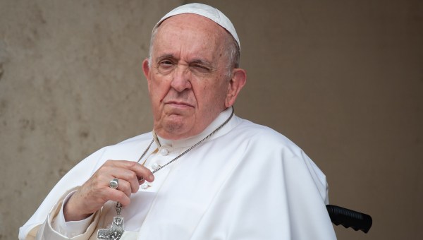 POPE FRANCIS DURING MEETING WITH THE CHILDREN'S COURTYARD